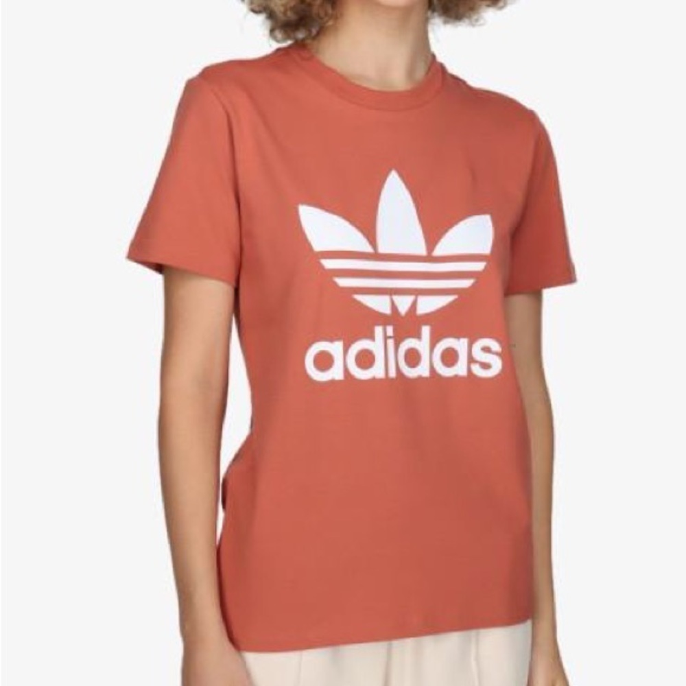 Salmon / Peach adidas Trefoil Oversized Classic Shirt Size US S